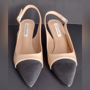 Joy in love Women's Black and Tan Slingback Heels size 8 brand new w/out box